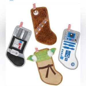 STAR WARS DARTH VADER, YODA, CHEWBACCA & R2-D2 Stockings Squeaky Dog Toy